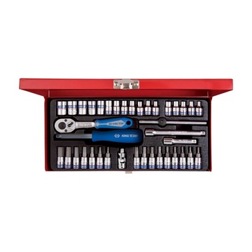 KING TONY 金統立 DR.套筒扳手組 39件式 1/4 drive socket set  1組