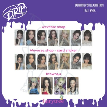 仙女樹🌟 現貨 BABYMONSTER ' DRIP ' 正規一輯 TAG版 通路特典