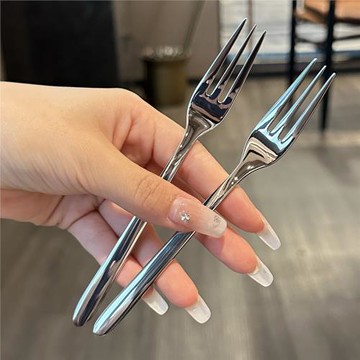 不做廉價餐具！加厚品級316不銹鋼西餐水果叉子蛋糕叉甜品叉家用