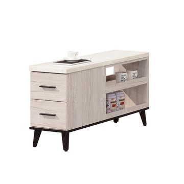 【唯熙傢俱】凱熙橡木白仿石紋小邊櫃