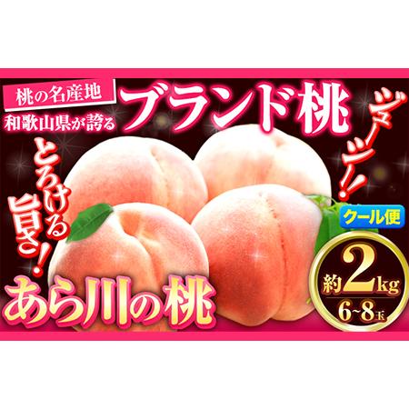 ふるさと納税 桃 もも あら川の桃 和歌山県産 紀州 の名産 旬の桃厳選 約2kg 6-8玉入り 《2024年6月中旬-8月中旬頃より順次出荷》 果物 フル.. 和歌山県紀の川市