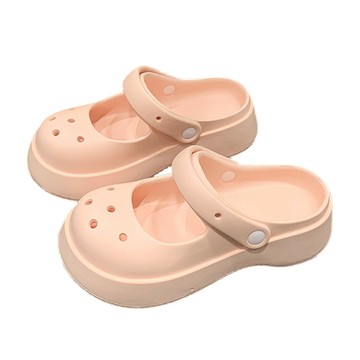 【iFoot】瑪莉珍包頭洞洞鞋-粉 IF8009