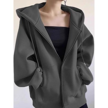 衛衣外套女春秋季2025新款爆款加厚開春連帽開衫即墨韓系慵懶風厚