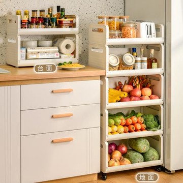 蔬菜置物架廚房小推車落地多層鍋具收納架多功能鍋架菜籃子置物架