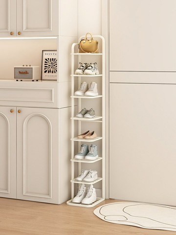 鞋架子家用門口鐵藝窄小鞋架子出租房宿舍鞋子收納小型簡易鞋柜/鞋架/鞋櫃/儲物架/收納架/置物架/放鞋櫃/換鞋櫃