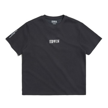 EDWIN 男裝 吸濕排汗液態金屬短袖T恤 (黑色) #上衣