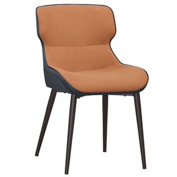 MUNA家居   維爾基餐椅(橘色布)(五金腳)   50.5X56X84cm