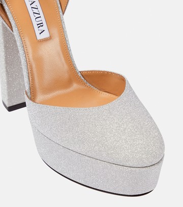 Aquazzura So High glitter platform pumps
