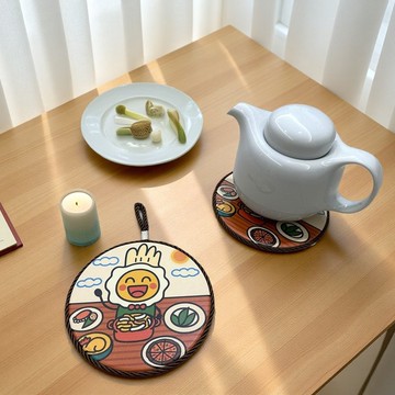 雞蛋大廚 陶瓷隔熱墊 | 鍋墊 杯墊 耐高溫 軟木防滑 童趣時尚精美