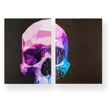 匯奇進口收藏創意花切撲克牌藝術水晶骷髏NXS卡牌 Memento Mori