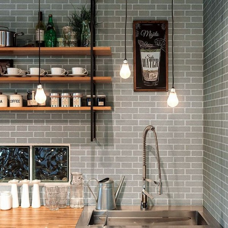 壁紙屋本舗 のりなし 壁紙 シンプル タイル 長方形 グレー Sll 5213 Ll 5213 1m単位 切売 通販 Lineポイント最大0 5 Get Lineショッピング