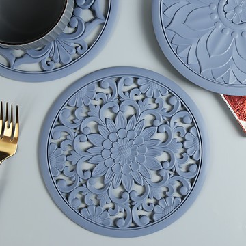 硅膠餐墊隔熱墊子餐桌家用桌面防燙盤墊中式耐高溫砂鍋墊菜墊碗墊