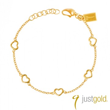 鎮金店Just Gold 純金手鍊系列-心路