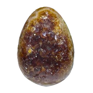 全拋光黃水晶蛋 82號 179公克  6.1 x 4.8 x 4.5cm  恐龍蛋晶洞 黃色