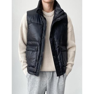 羽絨馬甲男冬季加厚保暖背心韓版潮流寬松立領外穿坎肩無袖馬夾