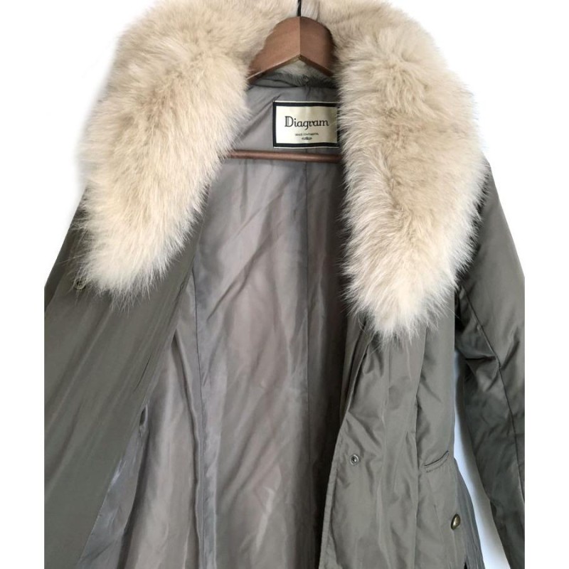 diagram グレースコンチネンタル　ダウンジャケット　36 カーキ diagram グレースコンチネンタルダウンジャケット36 カーキ