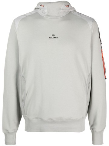 Parajumpers - Electra logo-print hoodie - men - Polyamide/Cotton/Elastane - S - Grey