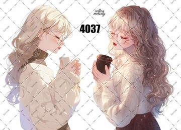original sticker no.4037 人物貼紙 原創貼紙 原創人物貼紙 裝飾貼紙 cotton melody