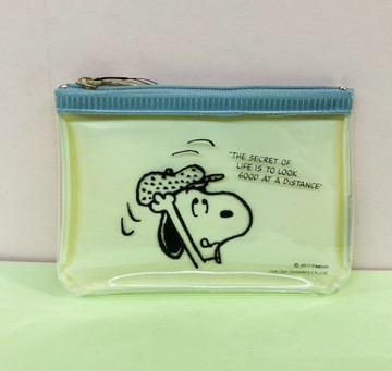 【震撼精品百貨】史奴比Peanuts Snoopy ~SNOOPY拉鍊零錢包-透明黃#53096