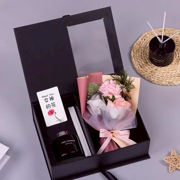 生日禮物【520 質感生活】Missing想念你｜黑色擴香瓶花束禮盒：極簡時尚送禮，寵愛自己也寵愛他 (預購)