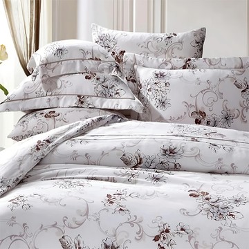 羅曼莎 60支天絲 加大薄床包兩用被四件組  床包 + 被套 + 枕頭套  188 x 182cm + 212 x 182cm + 75 x 45cm
