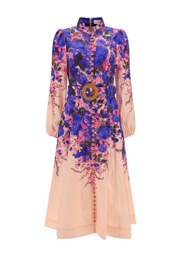 Zimmermann - Tide Midi Dress - Womens - Multicolour