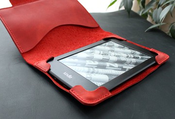 Kindle Paperwhite 11 2021 皮革套 緋紅 Kindle 保護殼 電子閱讀器保護殼