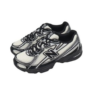 New Balance NB 休閒鞋 740 寬楦 中童鞋 黑 米白 緩震 運動鞋 P7404ZL-W