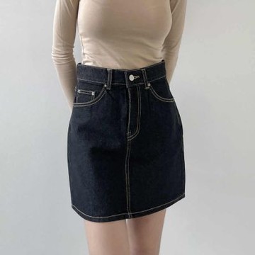 正韓短裙 牛仔短裙DOB0812-創翊韓都