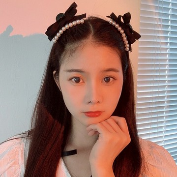 珍珠黑色蝴蝶結劉海夾抓夾網紅年新款發卡小香風發夾夏鯊魚夾