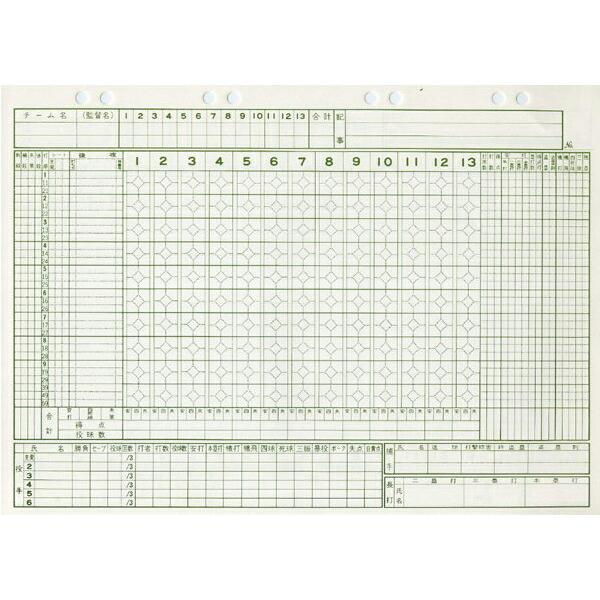  成美堂 スコアブック 野球 リング式 9139 野球スコアブック