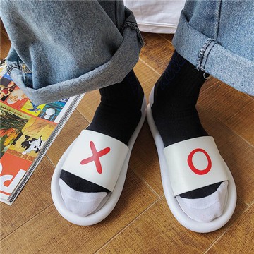 夏季情侶拖鞋男女潮牌百搭時尚一字拖居家洗澡浴室防滑外穿涼拖女