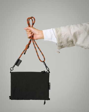 男女適用：傘繩掛繩（橘色漩渦）