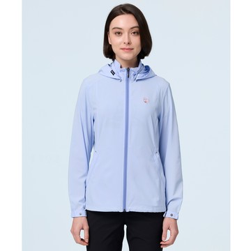 【WILDLAND荒野】女彈性冰絲涼感抗UV機能外套水藍色