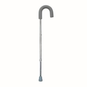 Round Handle Cane McKesson Aluminum 28-3/4 to 37-3/4 Inch Height Silver Silver 1 Each by McKesson