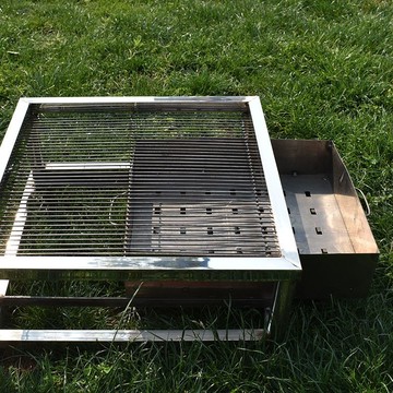 【免運/可開票】燒烤網 燒烤爐 烤魚爐 烤肉爐 燒烤爐加寬擺地攤專用不銹鋼燒烤爐家用小型炭火燒烤架方形燒烤架