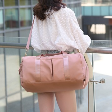 [ BeOK ]  旅行出差大容量手提行李包 乾濕分離背包 健身包 粉