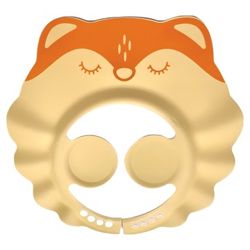 小狐狸護耳洗頭帽  黃色  1個