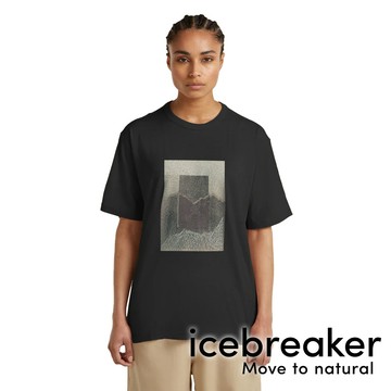 【icebreaker】女Tech Lite 羊毛圓領短袖上衣(寬鬆版)150『黑』0A57G1 戶外 露營 登山 健行 休閒 時尚 出國 旅遊 短袖 上衣