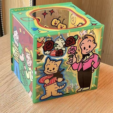 🌟臺灣出貨🌟原田治亞克力創意桌面收納盒ins可愛翻蓋桌面小號盒糖果盒收納盒  壓克力展示盒 公仔展示盒 透明展示盒