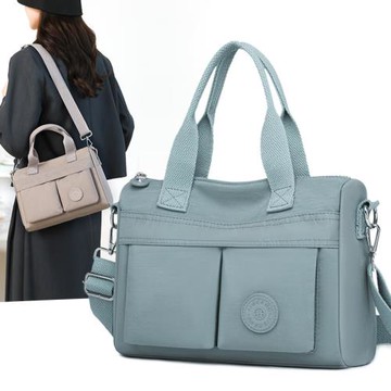 簡約通勤托特女士包2025秋季新款手提包女尼龍布單肩斜挎包媽媽包