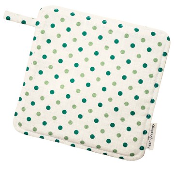 雙色水玉紋隔熱墊-綠