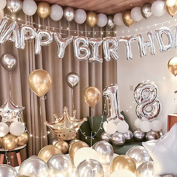 奢華金銀 派對氣球  金銀色  1個