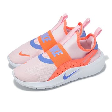 Nike 慢跑鞋 Flex Runner 4 PS 中童 小朋友 粉紅 橘 襪套 運動鞋 IF2894-601