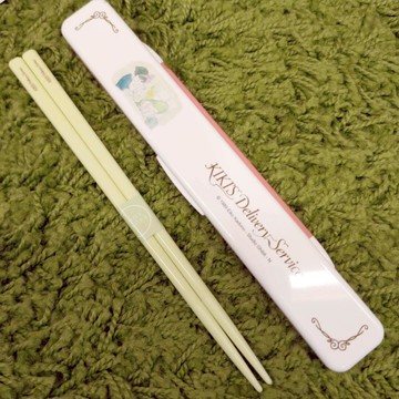 真愛日本 日本製 靜音盒 筷子組 魔女水彩 宮崎駿 魔女宅急便 筷子 餐具 環保筷 低噪音 附收納盒 4973307378348