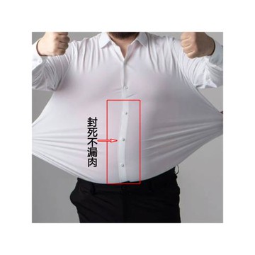 胖子大肚子不蹦扣高彈高端純色商務透氣速干短袖襯衫封閉門襟襯衣