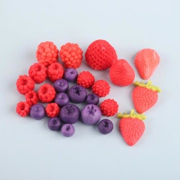 覆盆子樹梅藍莓果實水果草莓硅膠翻糖模具巧克力模翻糖蛋糕裝飾