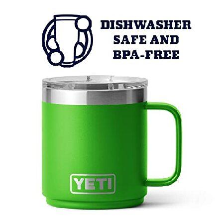 YETI Rambler 10 oz Stackable Mug, Vacuum Insulated, Stainless Steel with MagSlider Lid, Canopy Green並行輸入品