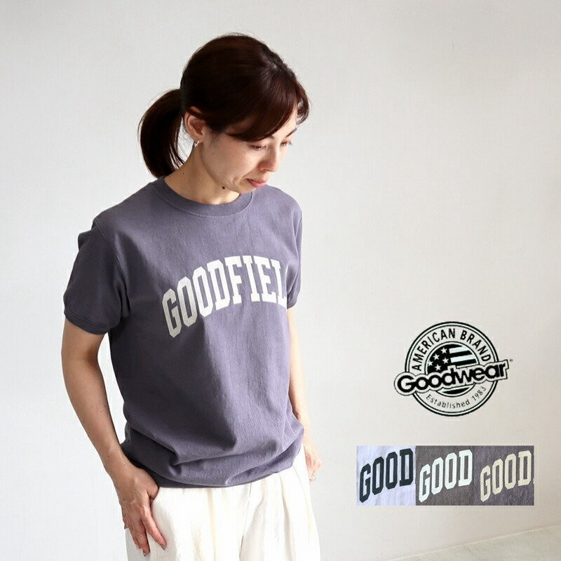 Tシャツ 半袖ロゴtシャツ カットソー グッドウェア レディース メンズ ユニセックス アメカジ Goodwear Goodfield 7 2oz Ngt9801 2614 通販 Lineポイント最大0 5 Get Lineショッピング