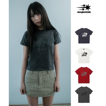 [niceghostclub] DOT SYMBOL MINI TEE _中性_韓式